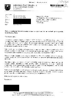 Žádost o poskytnutí účelové investiční dotace ve výši 6 mil. Kč na realizaci úpravy povrchu komunikací na Točné. Odesílatel: Městská část Praha 12, Starosta. A…