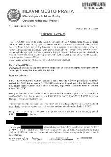 HLAVNÍ MĚSTO PRAHA, Městská policie hl. m. Prahy, Obvodní ředitelství Praha 1. Č. j.: MPPH 44050 /2025/OŘ 1. V Praze dne 18. 4. 2025. ÚŘEDNÍ ZÁZNAM. Dne 16. 4.…
