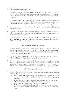 Strana 4 smlouvy obsahující body 4-7 článku VI (náležitosti vyúčtování), článek VII (přeměna nebo likvidace příjemce) a článek VIII (odstoupení od smlouvy). Kl…