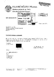 HLAVNÍ MĚSTO PRAHA, Městská policie hl. m. Prahy, Obvodní ředitelství Praha 1. Číslo jednací: MPPH 80706/2025-OŘ1. Datum: Praha 8. září 2025. Oznámení přestupk…