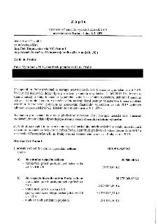 Zápis z jednání o finančním vypořádání za rok 2019 městské části Praha 1 ze dne 3. 3. 2020. Účastníci: Ing. Petr Hejma (starosta MČ Praha 1), Ing. Zdeněk Kovář…