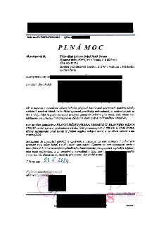 Plná moc ze dne 23. 5. 2024. Zmocnitel: Tělocvičná jednota Sokol Malá Strana, U lanové dráhy 609/3, Malá Strana, 118 00 Praha, IČO: 00677570. Zmocněnec: advoká…