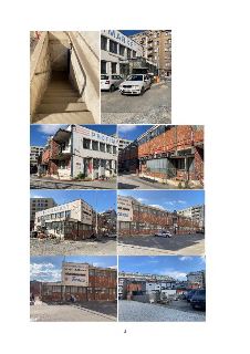 Fotografie exteriéru budovy a areálu 'PROFIMARKET' v Holešovicích. Na budovách jsou viditelné nápisy 'PROFIMARKET', 'KLAD HOLEŠOVICE' a 'Fecona'.