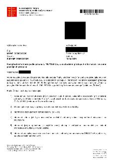 Úřední dokument Magistrátu hlavního města Prahy, Odbor majetkových agend, ze dne 13.04.2026. Předmět: Poskytnutí informace podle zákona č. 106/1999 Sb., o svob…