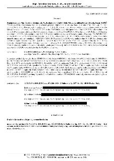 Usnesení soudního exekutora Mgr. Jaroslava Kocince, Exekutorský úřad Frýdek-Místek, č.j. 142 EX 01175/18-1423. Předmětem je nařízení dražebního jednání k prode…