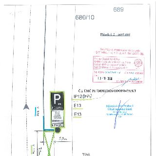 Plánek č. 2 – nový stav. Katastrální čísla 689, 680/10. Souhlasné stanovisko ve smyslu §77 odst. 1 c) a 2 b), z.č. 361/2000 Sb. Police České republiky, Krajské…