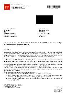 Úřední dopis Magistrátu hlavního města Prahy, odboru územního rozvoje, ze dne 08.09.2026. Předmět: Odpověď na žádost o poskytnutí informací dle zákona č. 106/1…