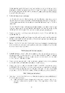 Strana 4 smlouvy o poskytnutí dotace. Obsahuje body 4-7 týkající se vyúčtování dotace (přehled výdajů, doklady, kontrola, způsob doručení), článek VII. 'Přeměn…