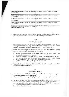Tabulka sankcí za pozdní předložení vyúčtování dotace: 15 dní po lhůtě 20 %, 30 dní 40 %, 45 dní 60 %, 60 dní 80 %, po 60 dnech 100 %. Dále text smlouvy: bod 3…