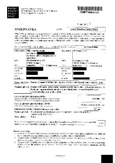 PRAHA PRA GUE PRA GA PRAG. HLAVNÍ MĚSTO PRAHA, MAGISTRÁT HLAVNÍHO MĚSTA PRAHY, Odbor hospodaření s majetkem. MHMPP08KRE31. Stejnopis č.: 4. OBJEDNÁVKA č. CES O…
