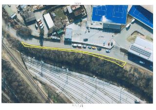 Ortofotomapa území v katastrálním území Michle. Žlutou barvou je zvýrazněn pozemek parc. č. 1456/4. V mapě jsou dále patrná čísla parcel: 1456/1, 1434/2, 1468,…