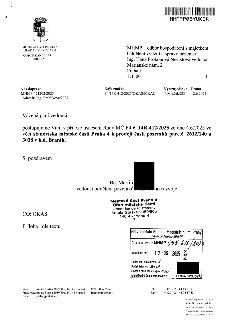 Úřední dopis Městské části Praha 4 adresovaný MHMP – odboru hospodaření s majetkem, oddělení využití a správy pozemků, k rukám Ing. Hany Prokopové Nesrstové. P…