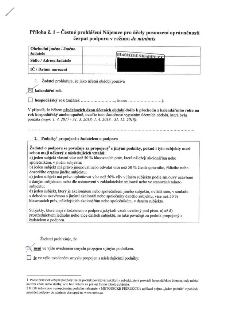 Příloha č. 1 – Čestné prohlášení Nájemce pro účely posouzení oprávněnosti čerpat podporu v režimu de minimis. Žadatel: BEACHCLUB STRAHOV, z.s. Žadatel používá…