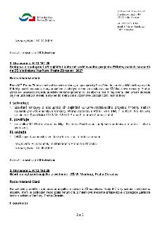 Dokument Městské části Praha-Zbraslav obsahující dvě usnesení Rady městské části:

1. Usnesení č. R 13 161 26: Smlouva o spolupráci při zajištění kulturně-vzdě…