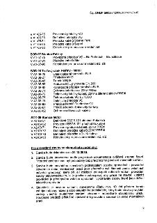 Dokument s jednacím číslem MHMP 598597//2009/DOP-O1/Za-IS obsahující seznam stavebních objektů a podmínek pro provedení stavby. Seznam objektů: V.A1-05-75 Prov…