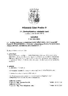Městská část Praha 9, 14. Zastupitelstvo městské části konané dne 09.06.2026. NÁVRH č. BJ 495/2026 na změnu Smlouvy o výpůjčce č. VYP/OŠEF/0001/2012 mezi MČ Pr…