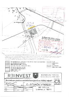 Situační výkres projektu 'Revitalizace ploch na umístění kontejnerů na tříděný odpad', Městská část Praha 12, Generála Šišky 2375/6, 143 00 Praha 4. Akce C5, 0…
