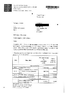 Úřední dokument Hlavního města Prahy, Magistrátu hl. m. Prahy, Odboru rozpočtu, ze dne 27. 3. 2020, č. j. MHMP 472791/2020. Předmětem je úprava rozpočtu č. 301…