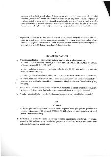 Výňatek ze smlouvy o poskytnutí dotace. Obsahuje: 1) Povinnost příjemce oznámit do 15 dnů změny (insolvence, likvidace, změna statutárního orgánu, názvu, banko…