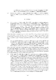 Naskenovaná stránka textového dokumentu (smlouva), nadpis '5. CENA', body 4.7, 5.1, 5.2 a 5.3 týkající se ceny za poskytování Služeb v oblasti PO a BOZP, měsíč…