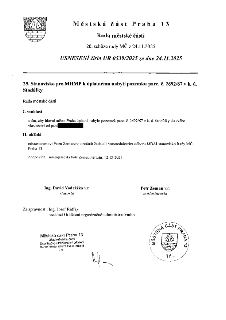 Usnesení Rady městské části Praha 13 č. UR 0539/2025 ze dne 24.11.2025. Předmět: Stanovisko pro MHMP k úplatnému nabytí pozemku parc. č. 2692/67 v k. ú. Stodůl…
