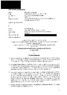 Veřejnoprávní smlouva o poskytnutí dotace č. 2026/0782 mezi Městskou částí Praha 1 (Vodičkova 681/18, Praha 1, zastoupená Mgr. Terezií Radoměřskou, IČ 00063410…