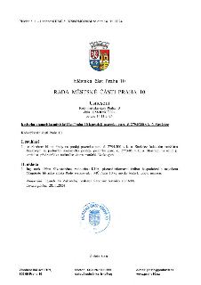 Usnesení Rady městské části Praha 10 č. 0758/RMČ/2024 ze dne 14. 11. 2024 k návrhu stanoviska k prodeji pozemku parc. č. 2794/300 v k.ú. Strašnice. Rada souhla…