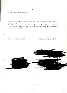 Dodatek ke smlouvě, strana 2. Článek II: Ostatní ustanovení smlouvy se nemění. Článek III: 1. Tento dodatek nabývá platnosti dnem podpisu oběma smluvními stran…