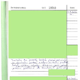 Denni záznamy stavby: List č. 19593, Datum: 4.9.2026 Pař. Text záznamu: Dnešního dne proběhla kontrola plnění podmínek ze stavebního povolení a odboru životníh…