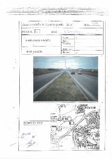 Dokument 'situace umístění reklamního panelu' č. 5/69. Lokalita: Praha 5, ulice K Barrandovu. Směr umístění: šikmo. Druh montáže: do země. Obsahuje fotografii…