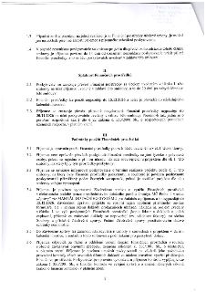 Druhá strana smlouvy o poskytnutí finančních prostředků. Obsahuje body 1.3 a 1.4 týkající se změn projektu a vracení prostředků. Článek II. 'Splatnost Finanční…