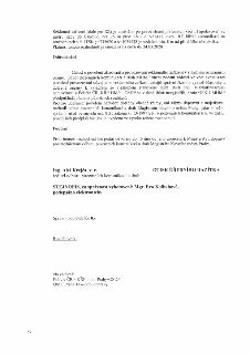 Naskenovaná stránka textového dokumentu (rozhodnutí): Reklamní zařízení (dále jen RZ) je umístěno po pravé straně při komunikaci „Tupolevova“ ve směru jízdy do…