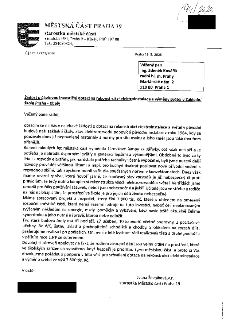 Žádost o účelovou investiční dotaci na rekonstrukci elektroinstalace a výměny světel v Základní škole Praha - Kbely. Odesílatel: Městská část Praha 19, starost…