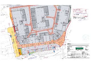 Podrobná situace dopravního značení - RESIDENCE OHRADA, PRAHA 3. Generální projektant: MS architekti s.r.o., Autor projektované části: CR PROJECT s.r.o., Stave…