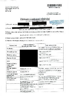 Záznam o nalezení věci/věcí ze dne 17.07.2023, č.j. MPPH 76931/2023 OŘ2, vystavený Městskou policií hl. m. Prahy, Útvar OŘ 2. Nález byl učiněn 16.7.2023 ve 23:…