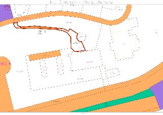 Katastrální mapa (k.ú. Smíchov) znázorňující věcné břemeno. V mapě jsou vyznačeny parcely s čísly: 1484/4, 1487/3, 1479/5, 1477/1, 1476, 1471, 1474/1, 1474/4,…