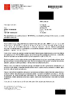 HLAVNÍ MĚSTO PRAHA, MAGISTRÁT HLAVNÍHO MĚSTA PRAHY, Odbor majetkových agend, Oddělení právních činností. IDDS: jc8wens. Vyřizuje/tel.: Leona Michnová, 236 002…