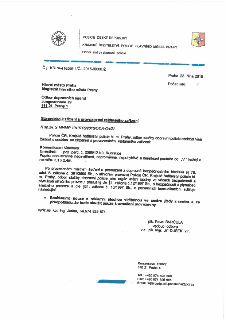 Naskenovaná stránka textového dokumentu: Stanovisko k zřízení a provozování reklamního zařízení. POLICIE ČESKÉ REPUBLIKY, KRAJSKÉ ŘEDITELSTVÍ POLICIE HLAVNÍHO…
