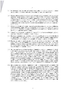 Strana 3 smlouvy o poskytnutí dotace obsahující body 3.5 až 3.12:
3.5 Zahrnutí nákladů do závěrečné zprávy.
3.6 Povinnost příjemce vést řádné účetnictví a umož…