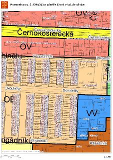 Katastrální mapa zobrazující pozemek parc. č. 2794/300 o výměře 32 m2 v k.ú. Strašnice. Mapa obsahuje uliční síť (ulice Černokostelecká, U Kombinátu, Dvouletky…