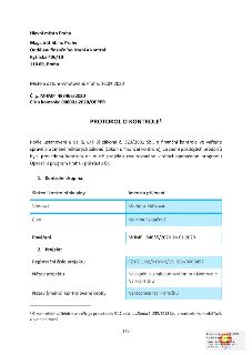 Protokol o kontrole č. 000001-2020/OPPPR, vydaný Magistrátem hl. m. Prahy, oddělením finančního řízení a kontroly, dne 16.04.2020. Číslo jednací: MHMP 483466/2…