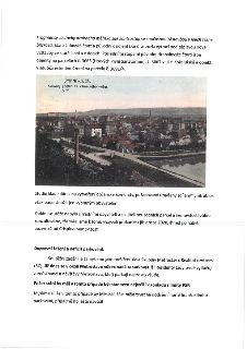 Textový dokument s historickou fotografií Prahy-Libně. Obsah: Fragmenty zástavby drobného měřítka zde kontrastují se současnou zástavbou v jejich těsné blízkos…