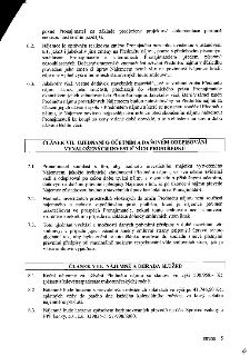 Výňatek ze smlouvy, strana 5. Obsahuje body 6.2 a 6.3 týkající se změn na předmětu nájmu. Článek VII: Ujednání o účetním a daňovém odepisování vynaložených inv…