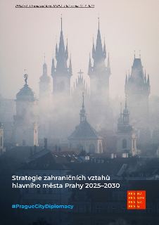 Titulní strana dokumentu: 'Příloha č. 1 k usnesení Rady HMP č. 1506 ze dne 21. 7. 2025'. Název dokumentu: 'Strategie zahraničních vztahů hlavního města Prahy 2…