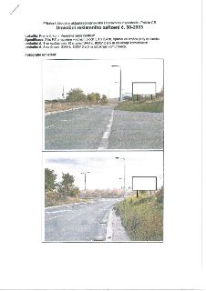 Příloha k žádosti o aktualizaci stanoviska Dopravního inspektorátu Policie ČR, Umístění reklamního zařízení č. 50-2003. Lokalita: Praha 8, kom. Veselská směr c…