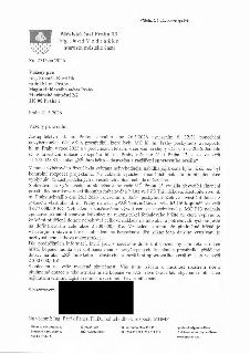 Úřední dopis Městské části Praha 13 ze dne 21.5.2026, podepsaný starostou Ing. Davidem Vodrážkou, adresovaný Ing. Zdeňku Kovářovi (Magistrát hl. m. Prahy). Pře…