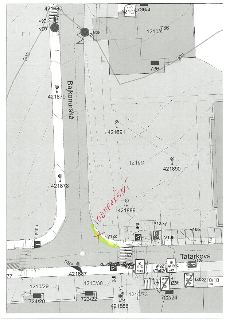 Situační nákres dopravního značení v okolí ulic Bajkonurská a Tatarkova. Mapa obsahuje parcelní čísla (např. 1210/1, 1210/4, 1210/29, 1210/30, 1210/73, 722/24,…