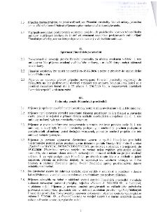 Druhá strana smlouvy o poskytnutí finančních prostředků. Obsahuje body: 1.3 (změna projektu), 1.4 (nesouhlas poskytovatele), II. Splatnost finančních prostředk…