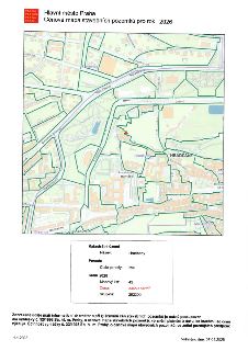 Hlavní město Praha, Cenová mapa stavebních pozemků pro rok 2026. Mapa zobrazuje oblast Hradčan s vyznačenou parcelou č. 390. Informace o parcele: Katastrální ú…