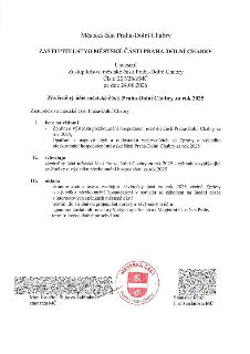 Městská část Praha-Dolní Chabry, Zastupitelstvo městské části Praha-Dolní Chabry. Usnesení Zastupitelstva městské části Praha-Dolní Chabry číslo 207/26/ZMČ ze…